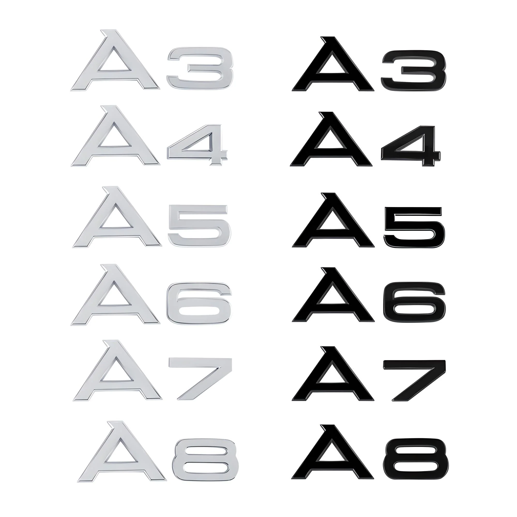 Audi Model Badge – high-quality car emblem, wheel cap, steering wheel badge or accessory from CarluxParts