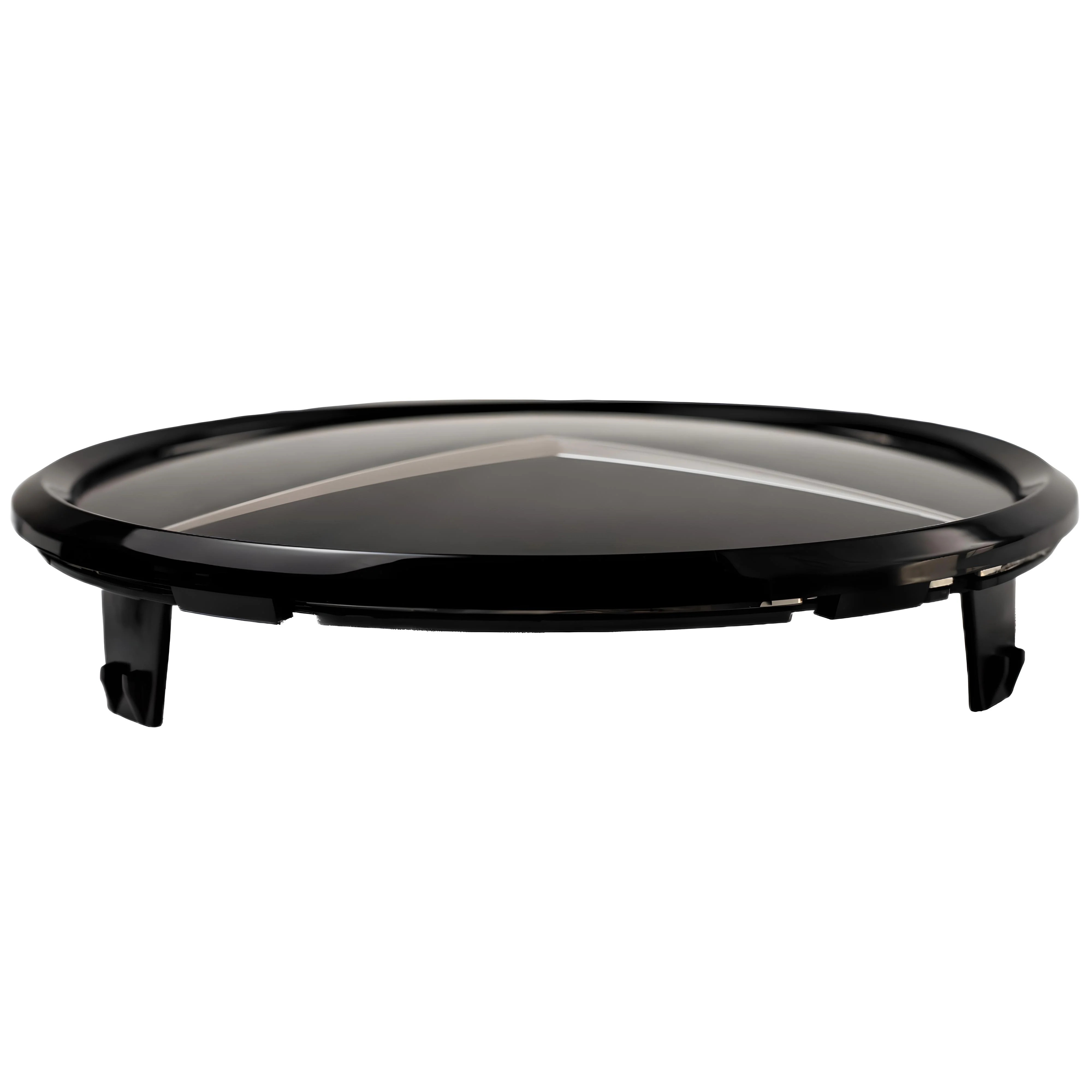 Mercedes Grille Emblem | Silver Black - Mirror Style – high-quality car emblem, wheel cap, steering wheel badge or accessory from CarluxParts