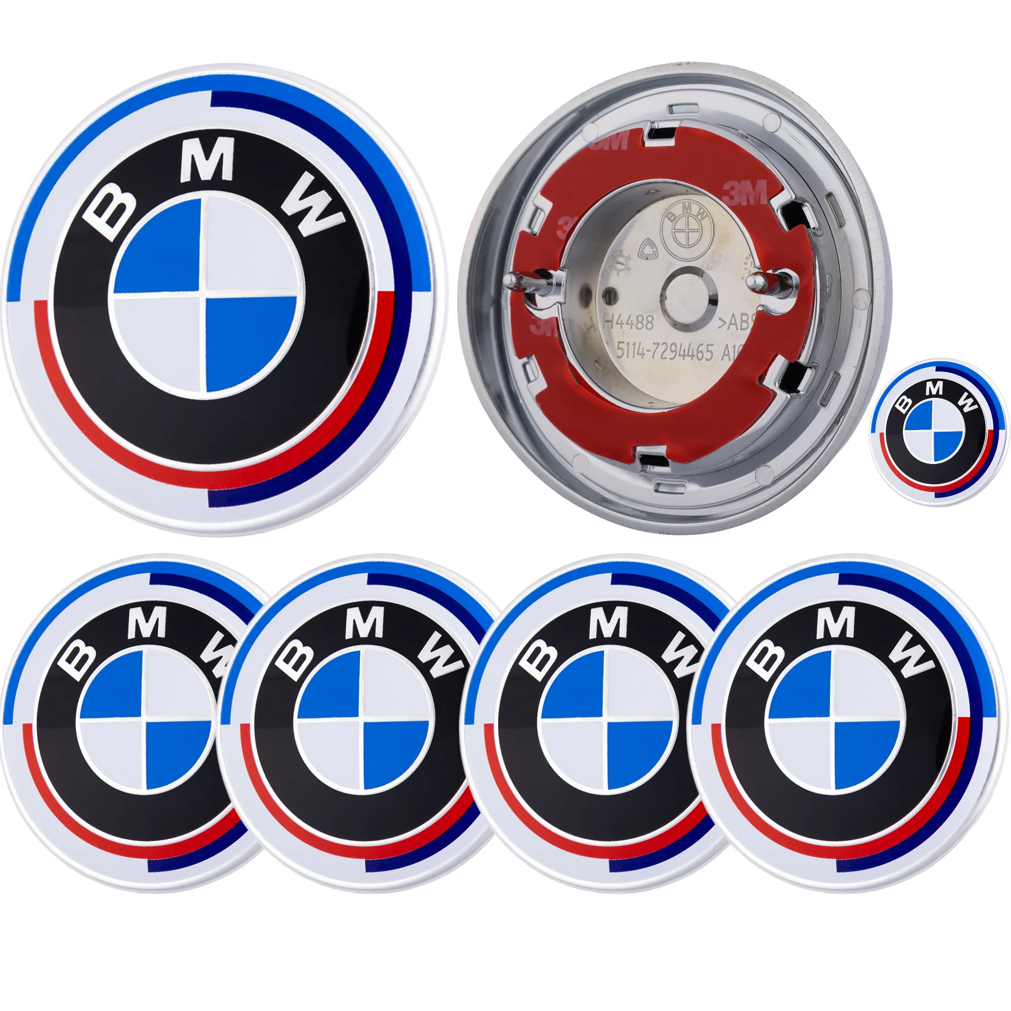 BMW 50th Anniversary Badge – high-quality car emblem, wheel cap, steering wheel badge or accessory from CarluxParts