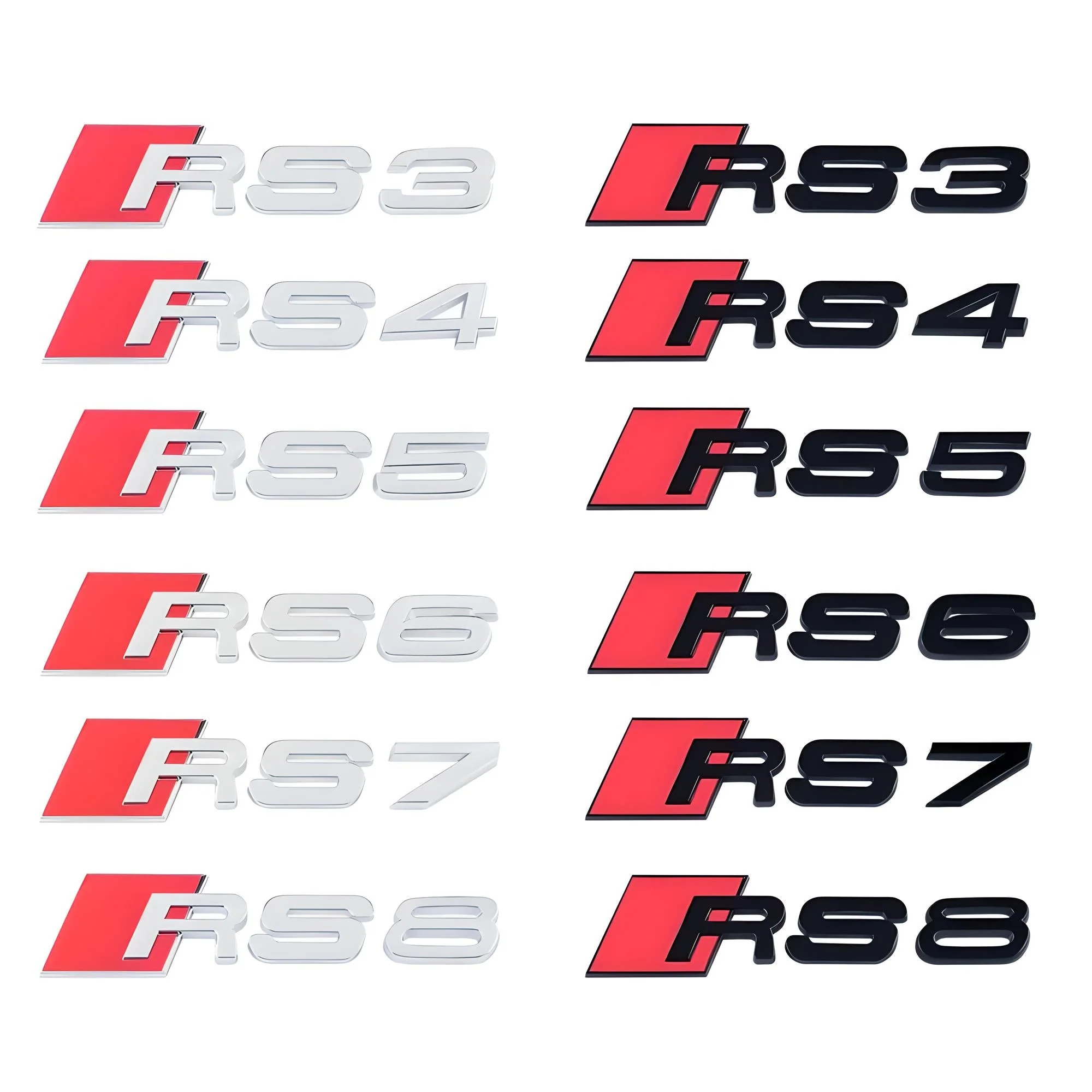 Audi RS Model Badge – high-quality car emblem, wheel cap, steering wheel badge or accessory from CarluxParts