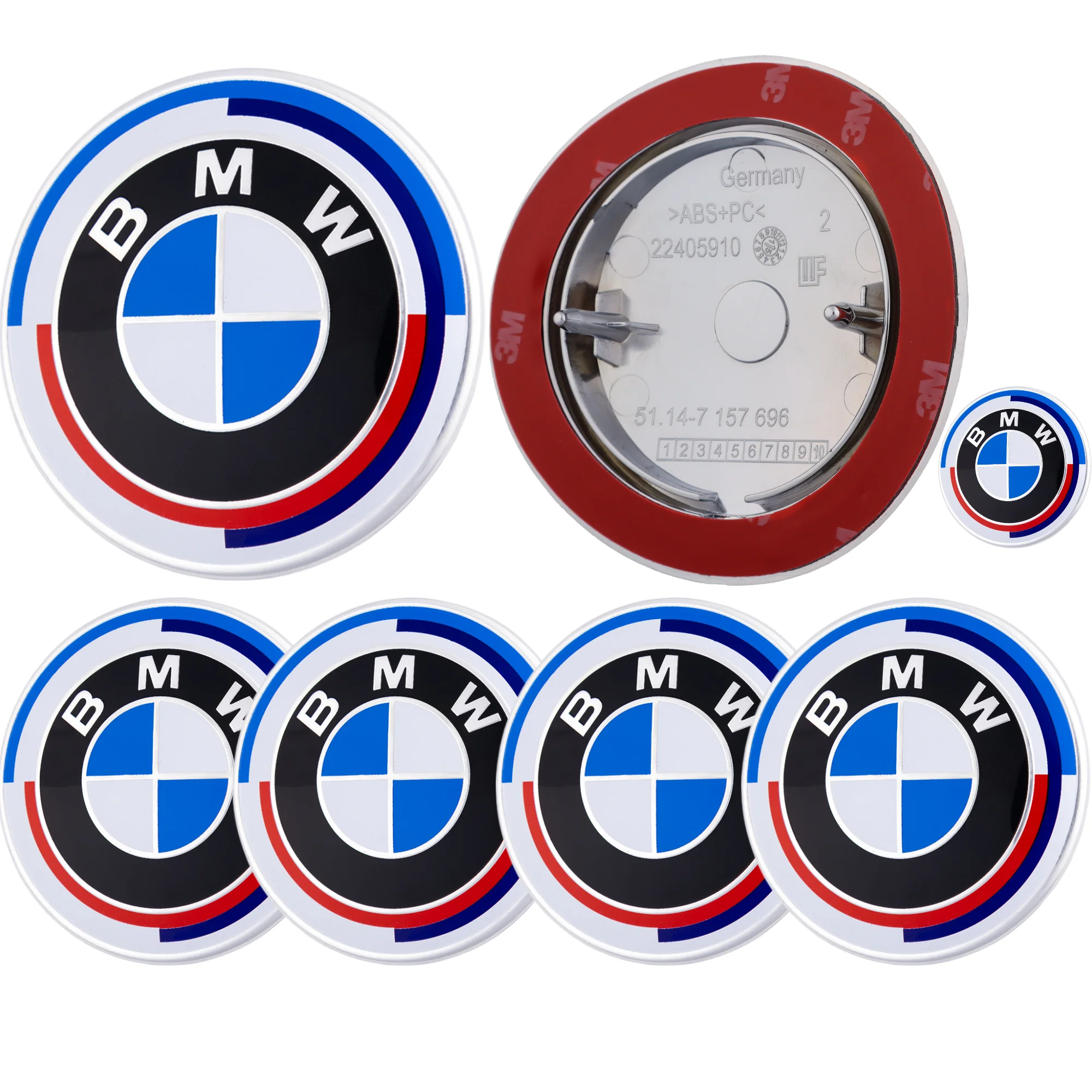 BMW 50th Anniversary Badge – high-quality car emblem, wheel cap, steering wheel badge or accessory from CarluxParts