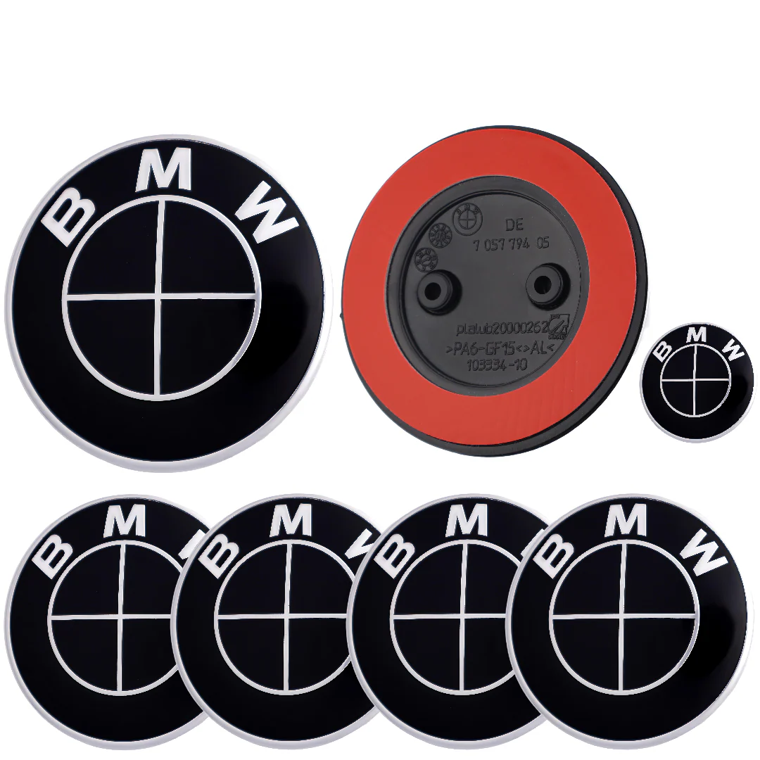 BMW Badge | Full Black – high-quality car emblem, wheel cap, steering wheel badge or accessory from CarluxParts