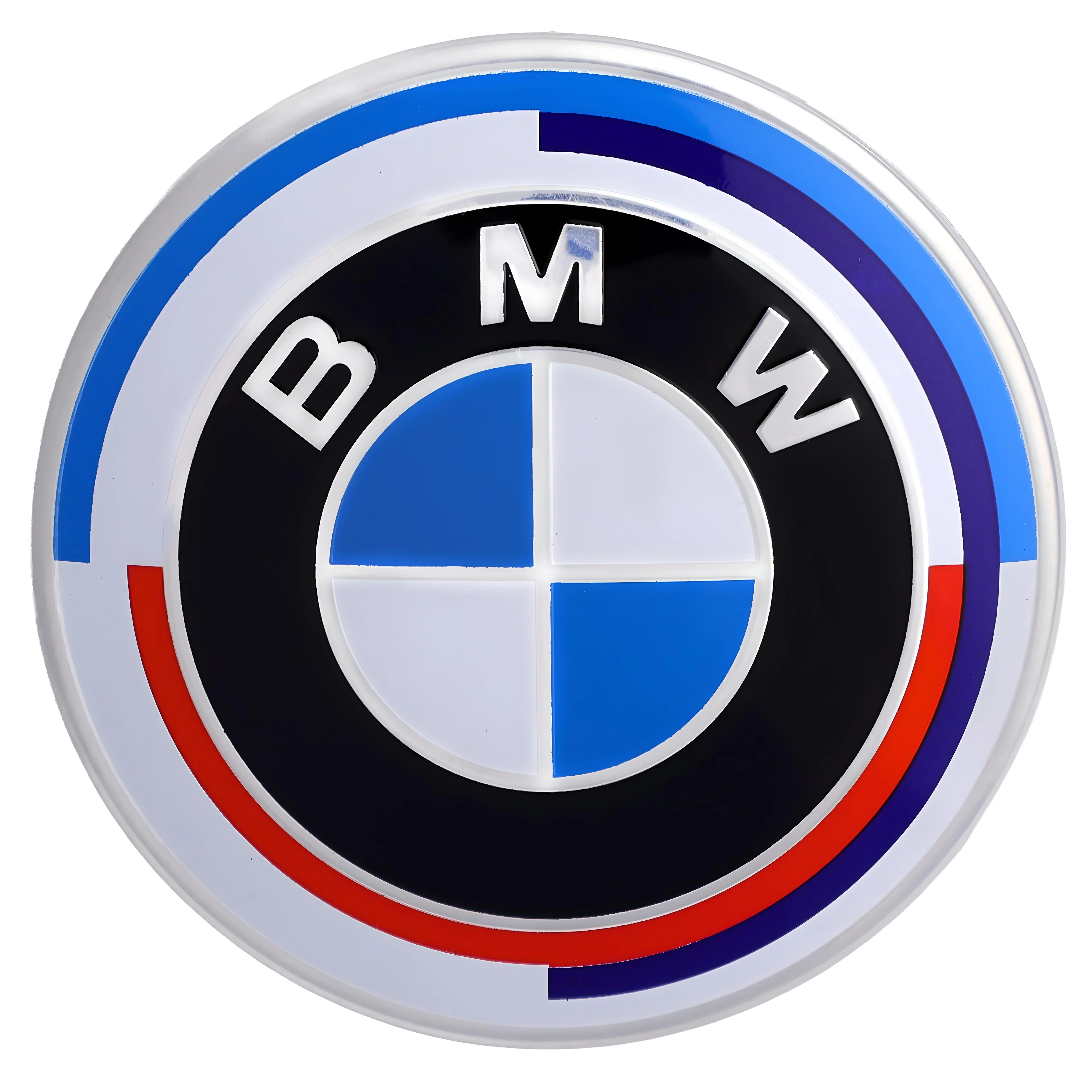 BMW 50th Anniversary Badge – high-quality car emblem, wheel cap, steering wheel badge or accessory from CarluxParts
