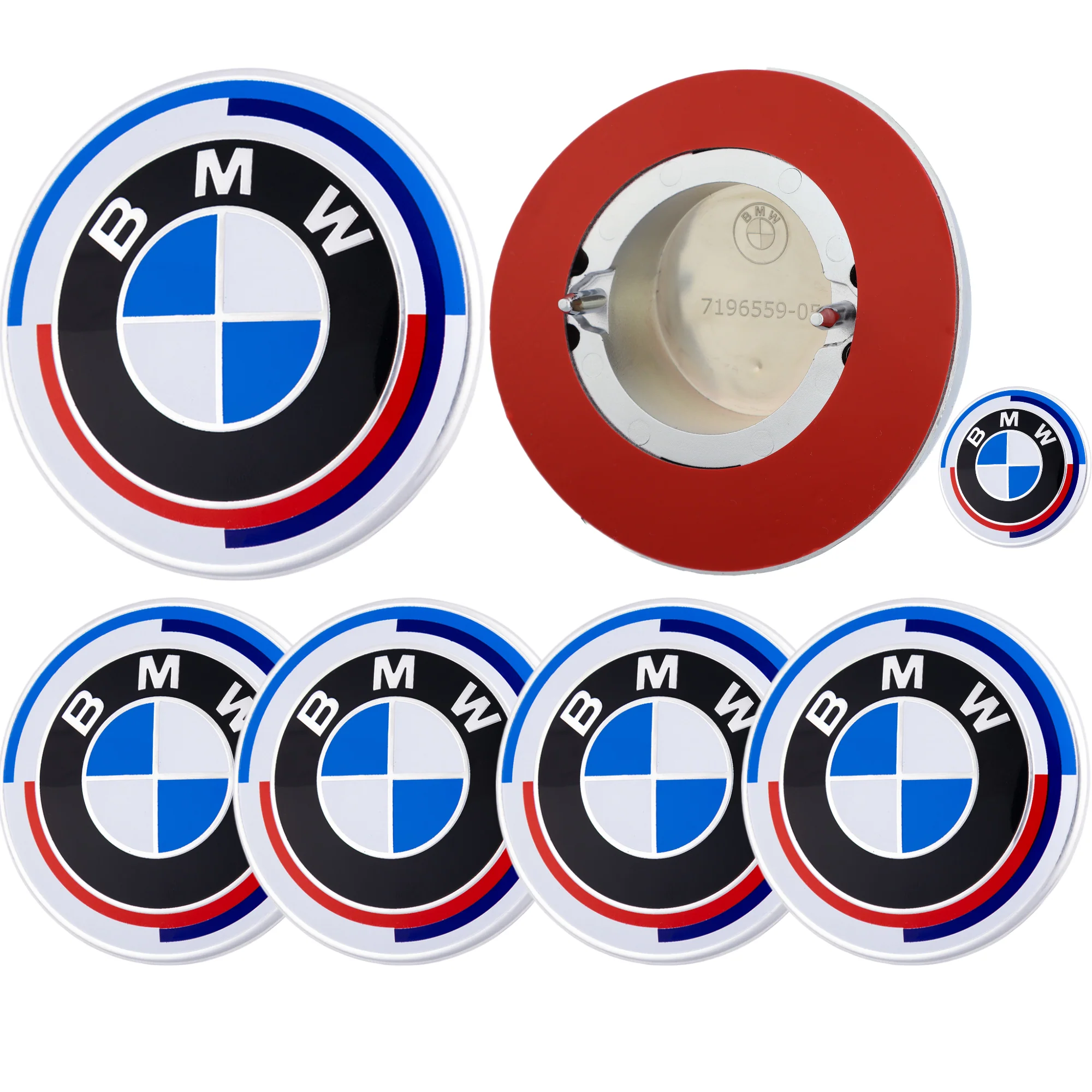 BMW 50th Anniversary Badge – high-quality car emblem, wheel cap, steering wheel badge or accessory from CarluxParts