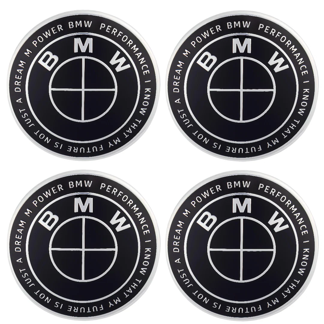 BMW 50th Anniversary Badge | Full Black – high-quality car emblem, wheel cap, steering wheel badge or accessory from CarluxParts