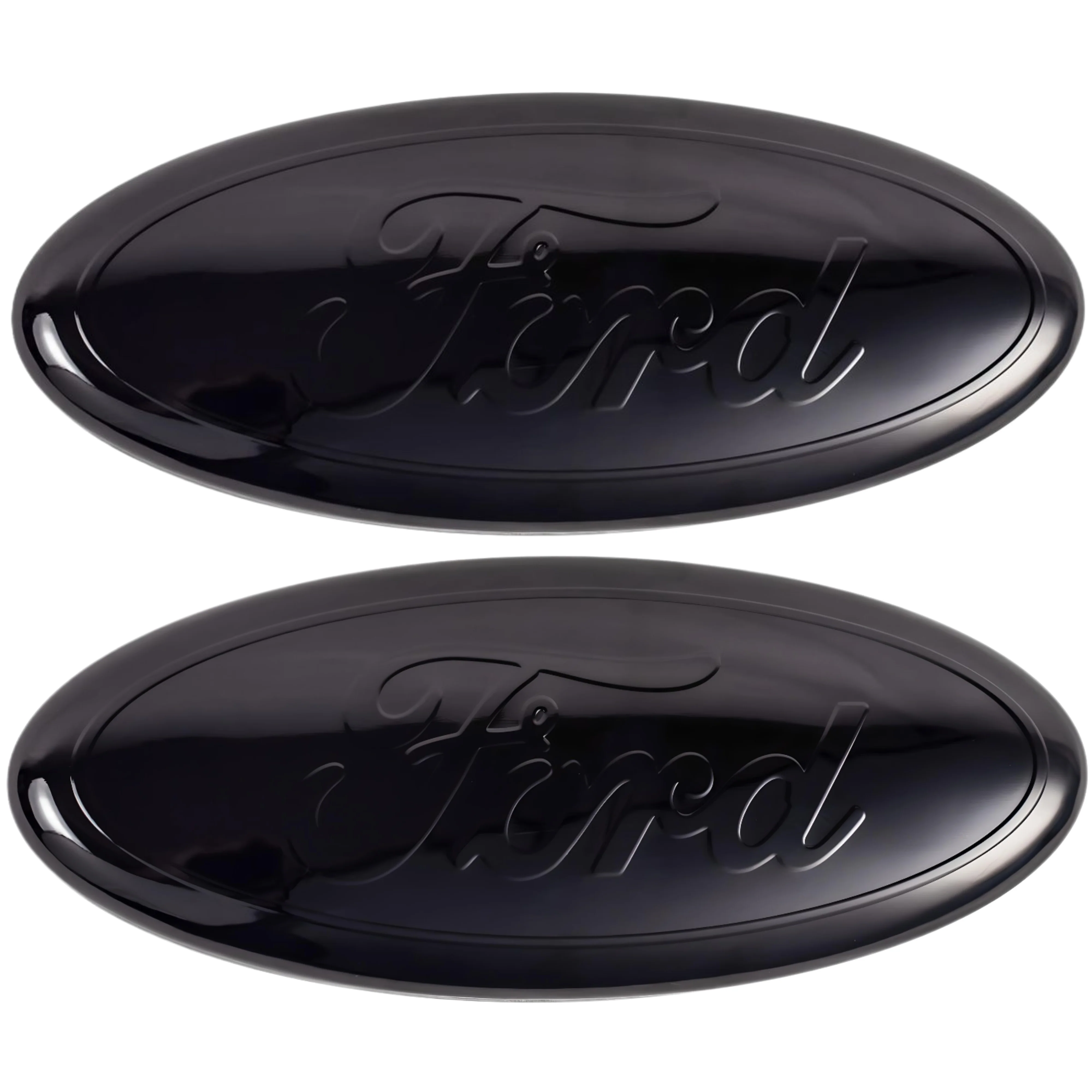 Ford Emblem Set Overlay | Full Black – high-quality car emblem, wheel cap, steering wheel badge or accessory from CarluxParts