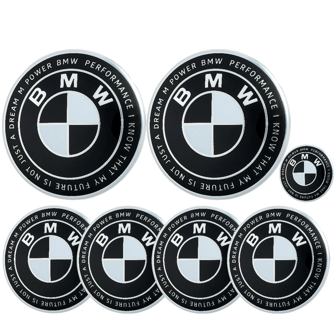 BMW 50th Anniversary Badge | Black & White – high-quality car emblem, wheel cap, steering wheel badge or accessory from CarluxParts