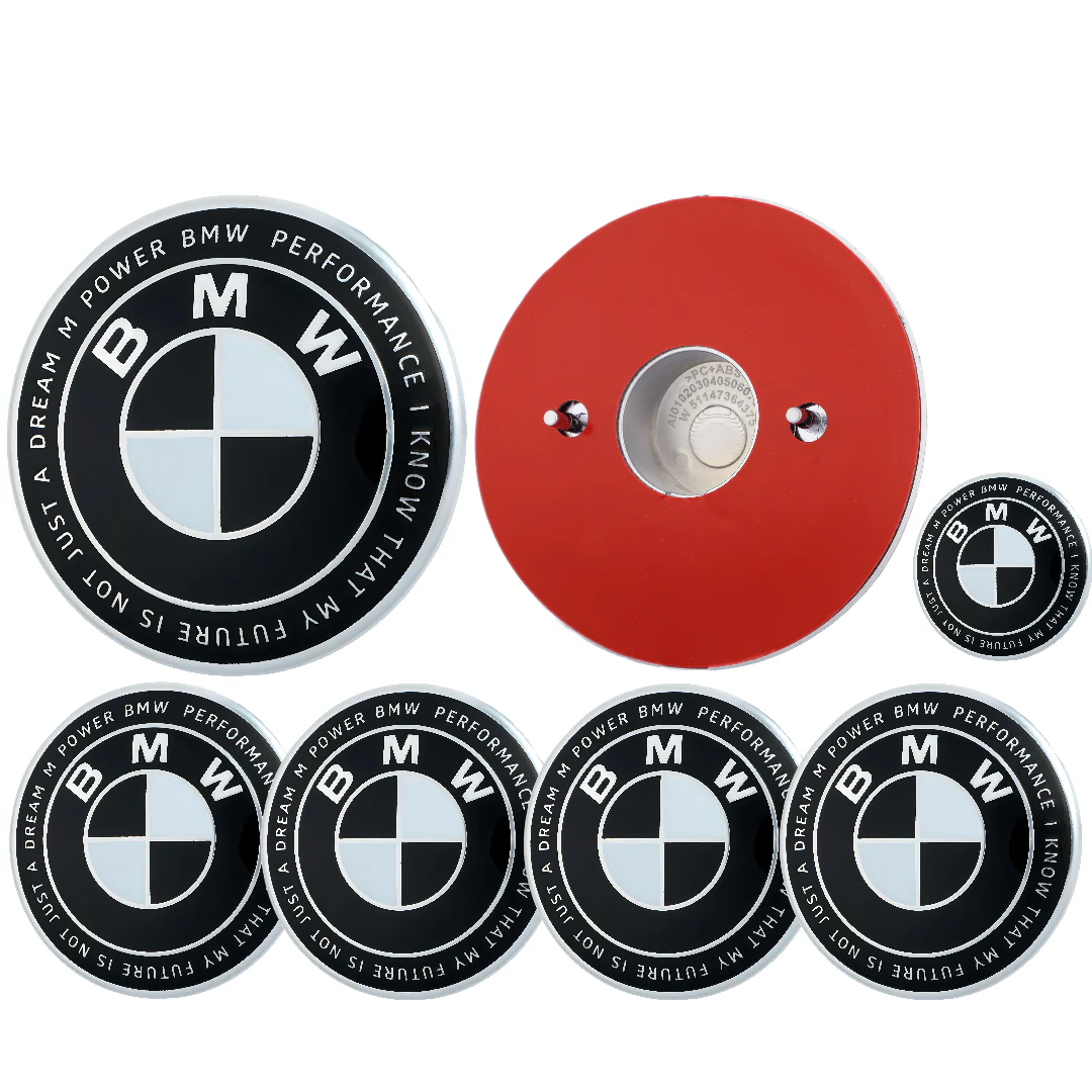 BMW 50th Anniversary Badge | Black & White – high-quality car emblem, wheel cap, steering wheel badge or accessory from CarluxParts