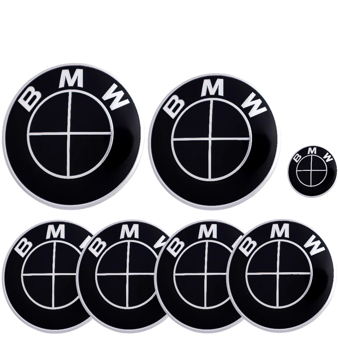 BMW Badge | Full Black – high-quality car emblem, wheel cap, steering wheel badge or accessory from CarluxParts
